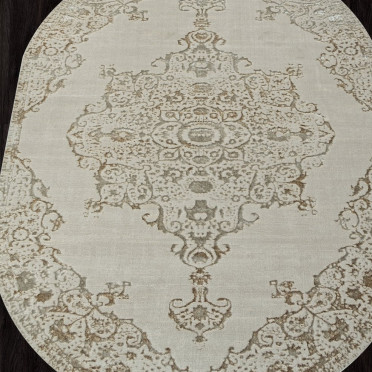 Ковер 02469F - BEIGE / GOLF - Овал - коллекция SAFARI