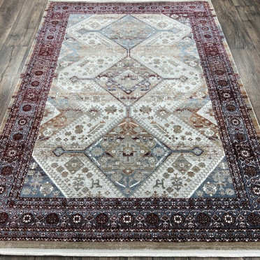 Турецкий ковер Atlantik Hali Deco 27399A (Полиэстер, красный, серый)
