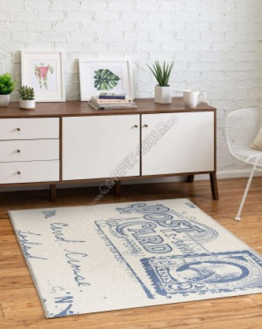 Циновка из Бельгии Cottage 4527 9A01wool blue