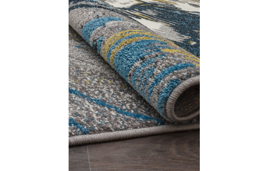 Детский ковер C077 - MULTICOLOR для мальчиков с футбольными мячами