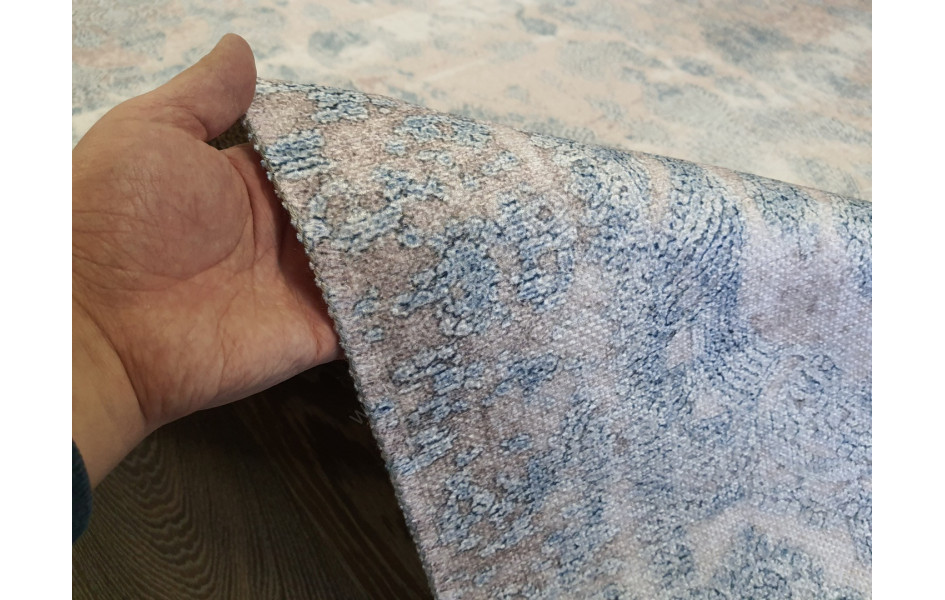 Безворсовый ковер лофт дизайн BANCO P1055 BEIGE-NAVY