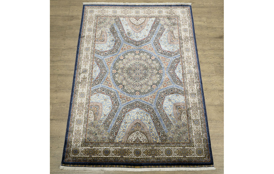 КОВРЫ ДИЗАЙН 2015C ЦВЕТ NAVY / CREAM