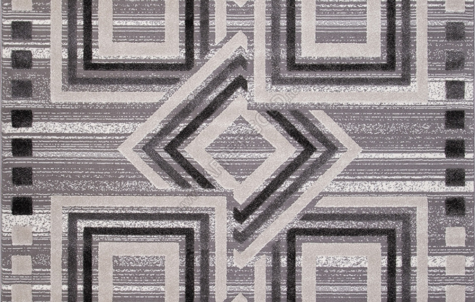 Ковер QP015 - WHITE / D.GRAY - Прямоугольник - коллекция ECLIPSE