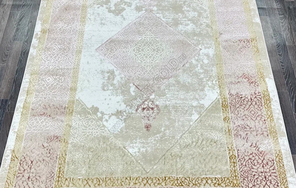 Розовый ковер A3582A_IVORY PINK Lowa