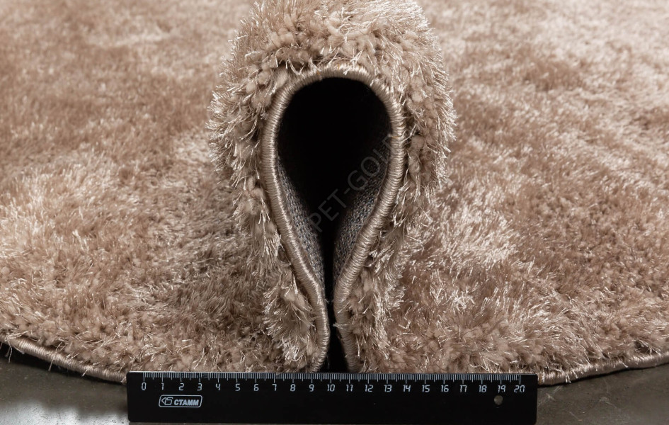 Турецкий ковер Паффи Шагги 8 P001A круглый