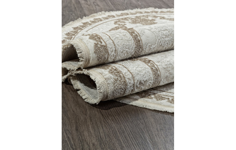 Ковер 30231Y - BEIGE / L.GREY - Овал - коллекция SANDALI