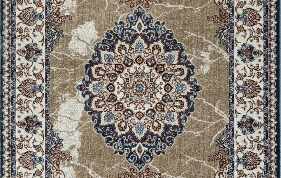 Ковер 00633A - D.BLUE FDY / BEIGE FDY - Прямоугольник - коллекция ASADU
