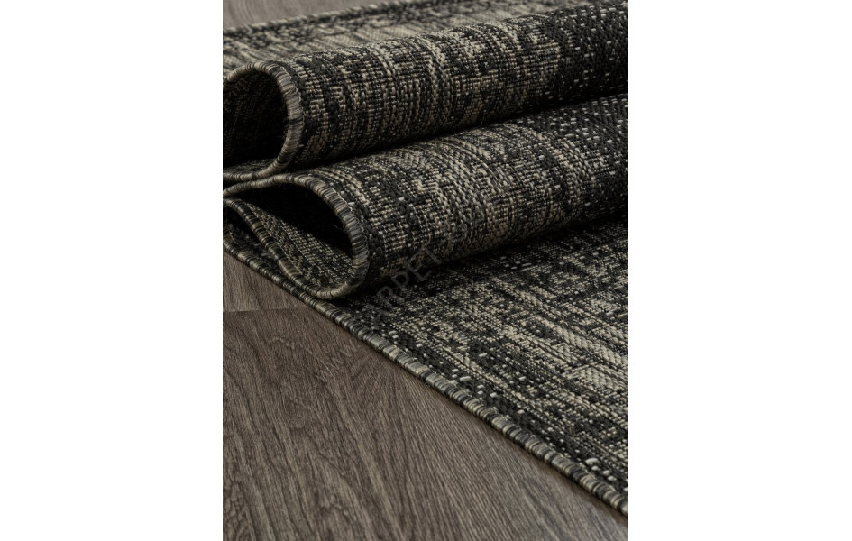 Ковер S129 - BLACK-GRAY - Прямоугольник - коллекция KAIR