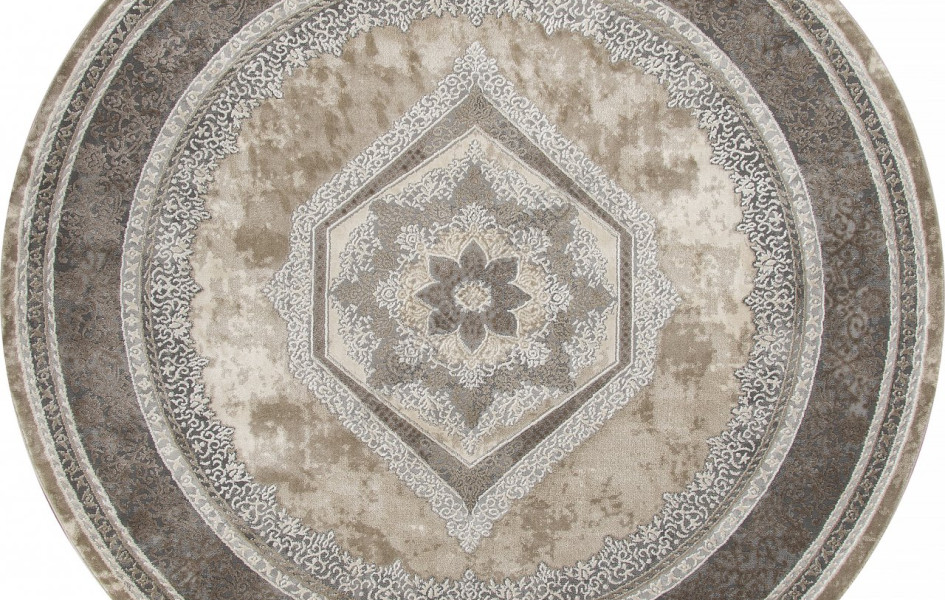 Ковер 04037C - GREY / BROWN - Круг - коллекция ARMINA