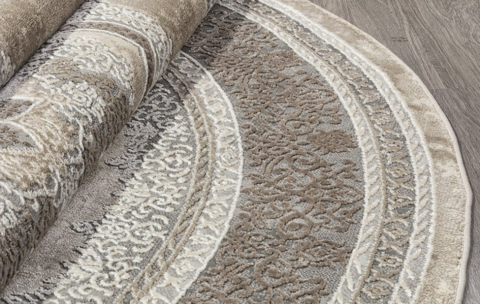 Ковер 04037C - GREY / BROWN - Круг - коллекция ARMINA