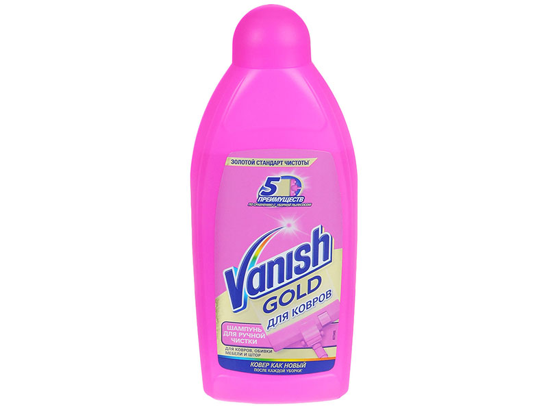 Чистка ковра моющим средством Vanish
